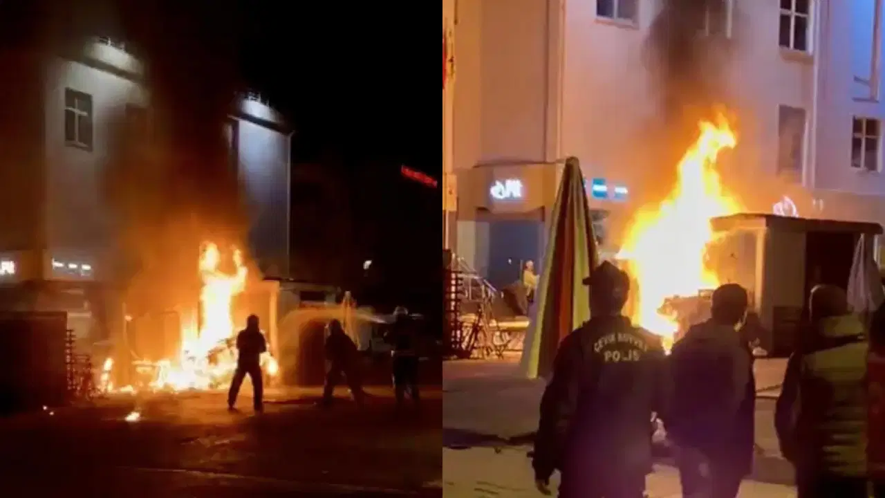 Bartın’da PTT Binası Önünde Elektrik Trafo Patladı